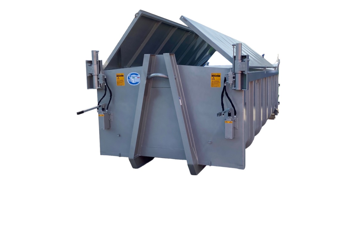 Container Carnovali con semicoperchi ad apertura idraulica